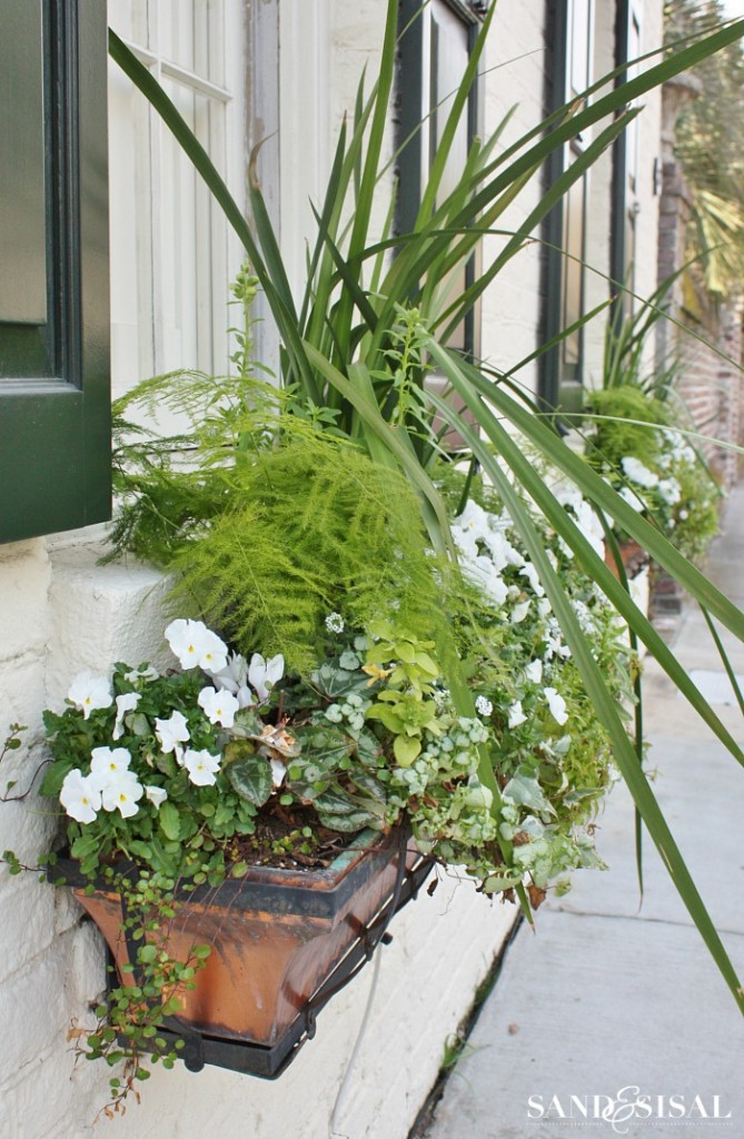 Copper Window Boxes - Charleston