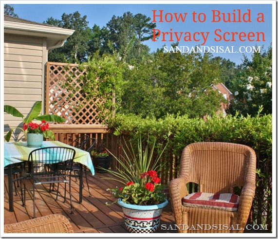 How to build a privacy screen