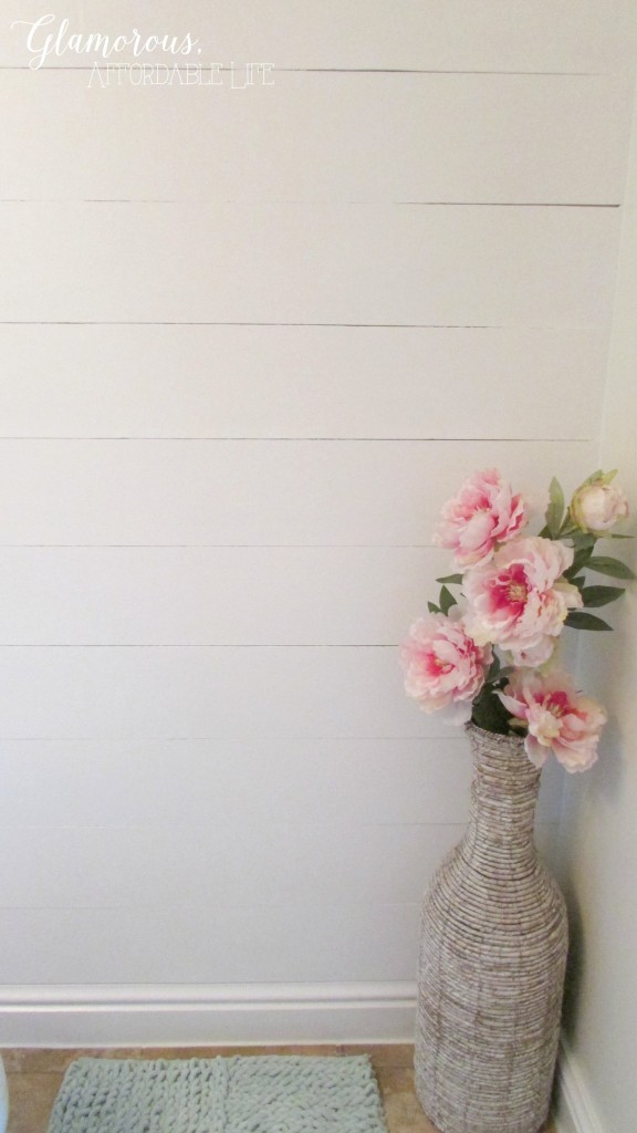 Faux Farmhouse Planked Wall