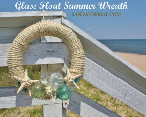 Glass Float Summer Wreath