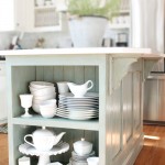 Kitchen Island Makeover with ASCP Duck Egg Blue