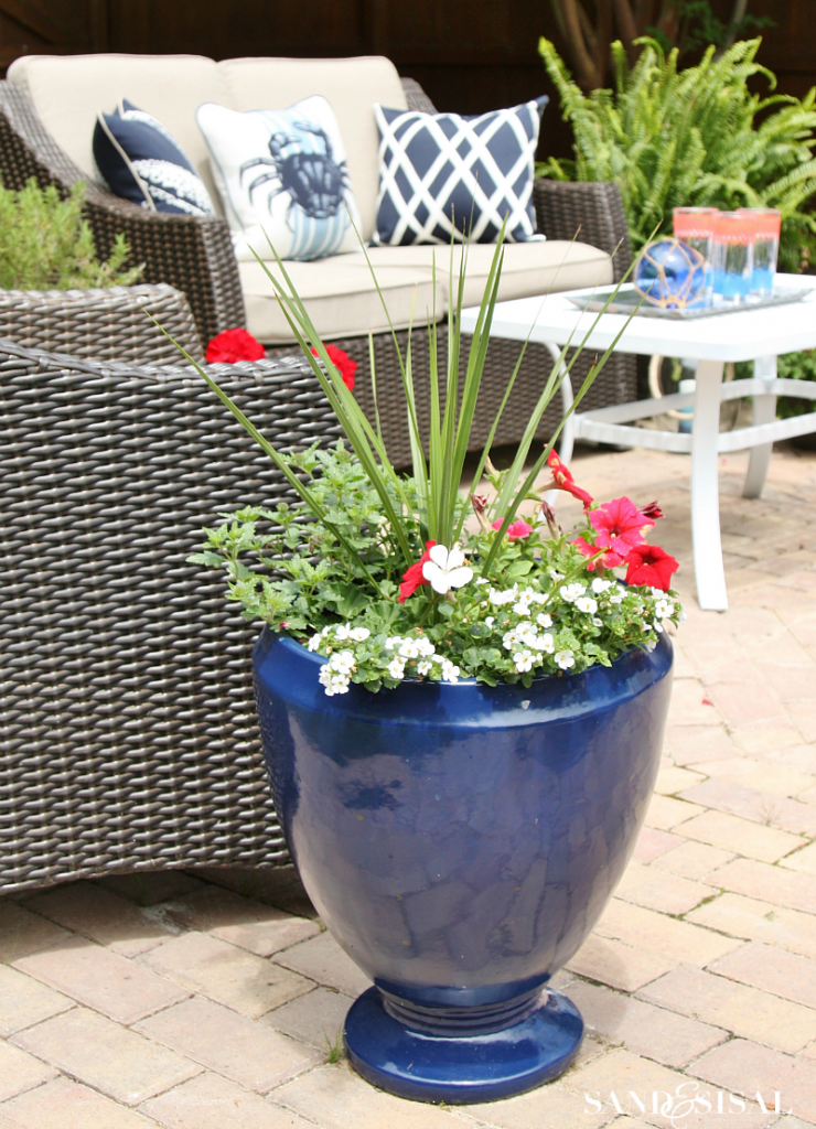 Red, White, and Blue Planters