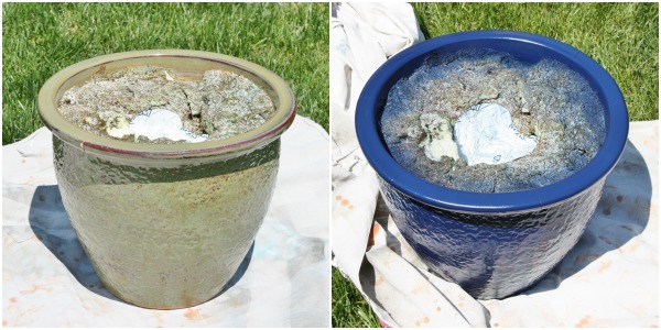 Spray Painting Ceramic Pots, How To Paint Glazed Outdoor Pots