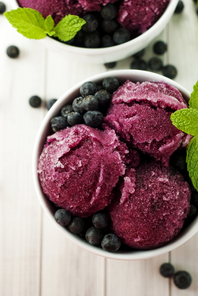 Blueberry-Mint-Sorbet