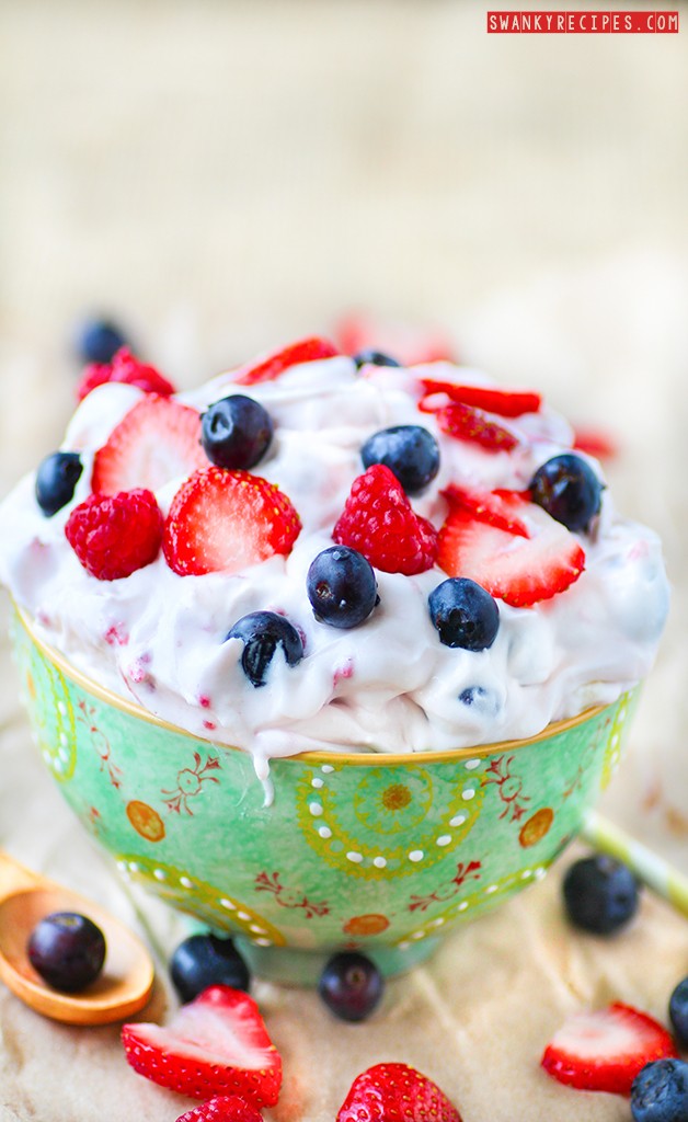 Strawberry Blueberry Cheesecake-Salad