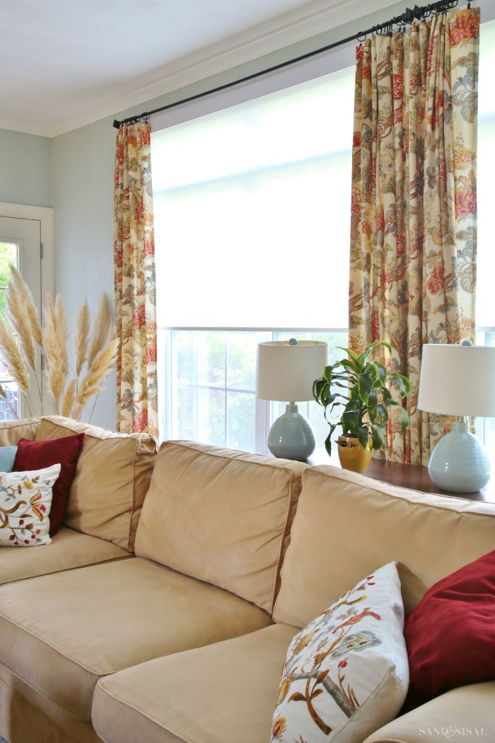 Hi-Tech Family Room Window Treatments - Sand and Sisal