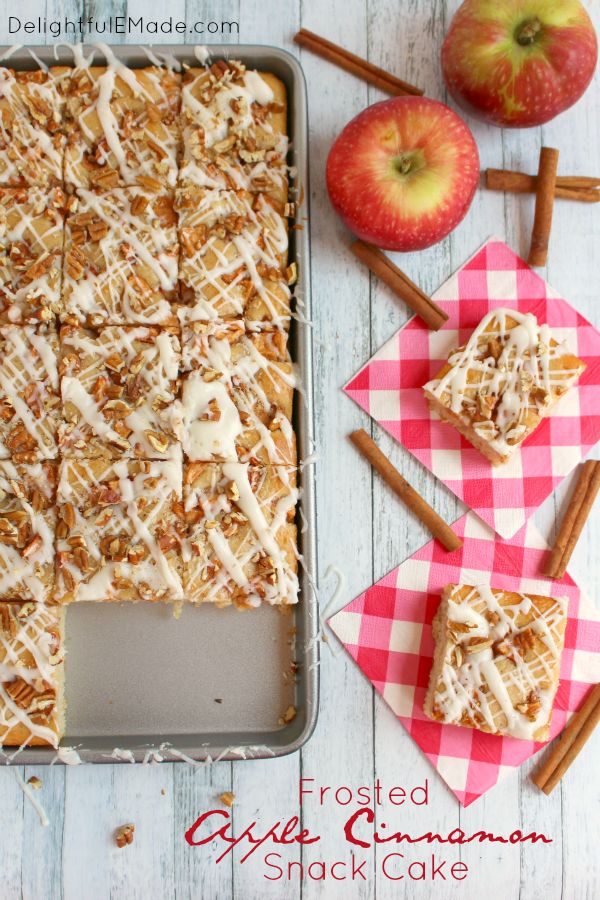 Frosted Apple Cinnamon Snack Cake