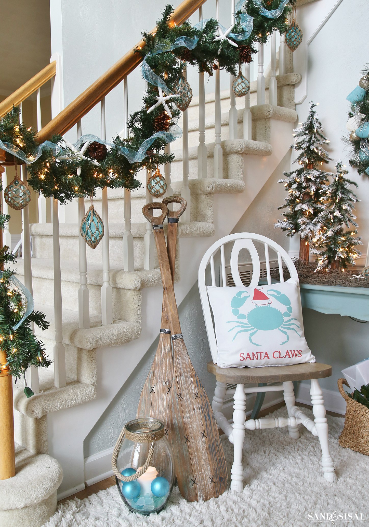  Beach Garland for Staircase or Mantle - Summer Spring