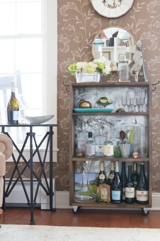 DIY Rustic Bar Cart