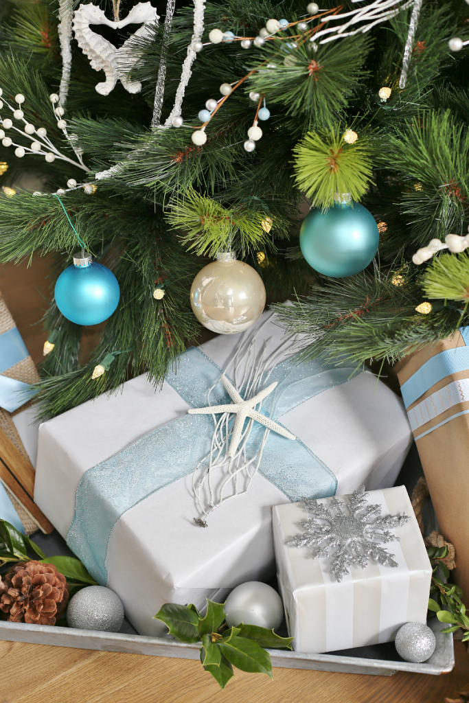 Holiday Gift Wrapping Ideas - Coastal Christmas