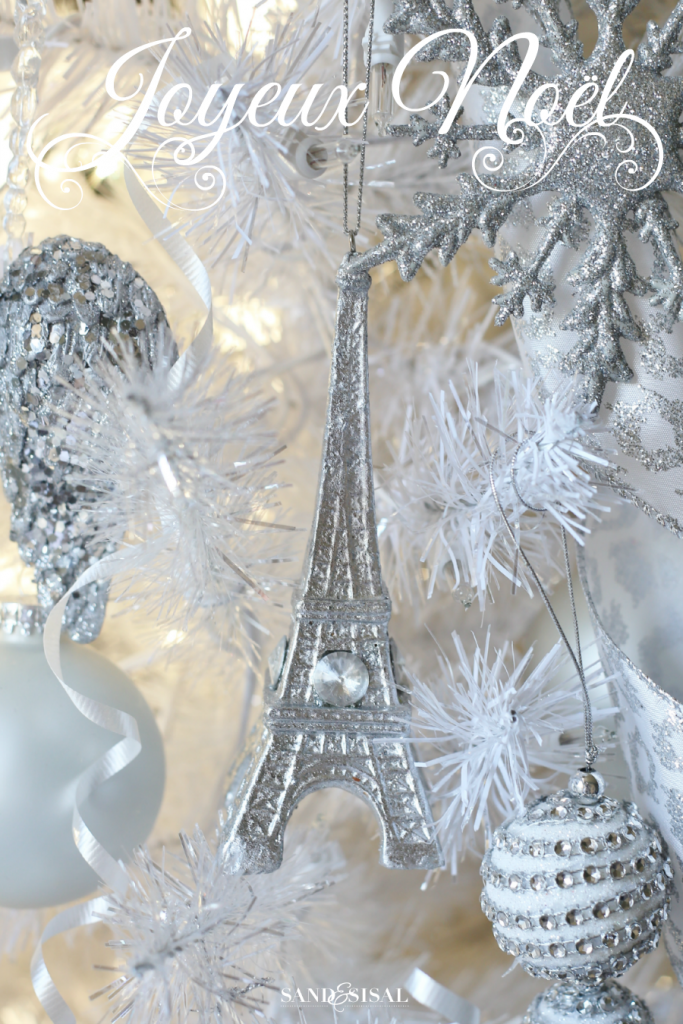 Joyeux Noel - Eiffel Tower Ornament
