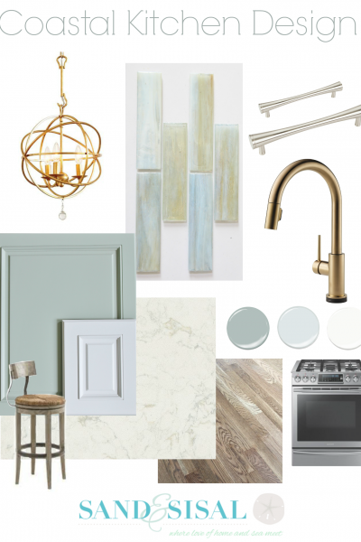 Coastal Kitchen Design Board