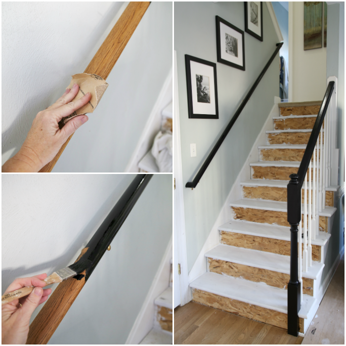 Staining Stair Railing