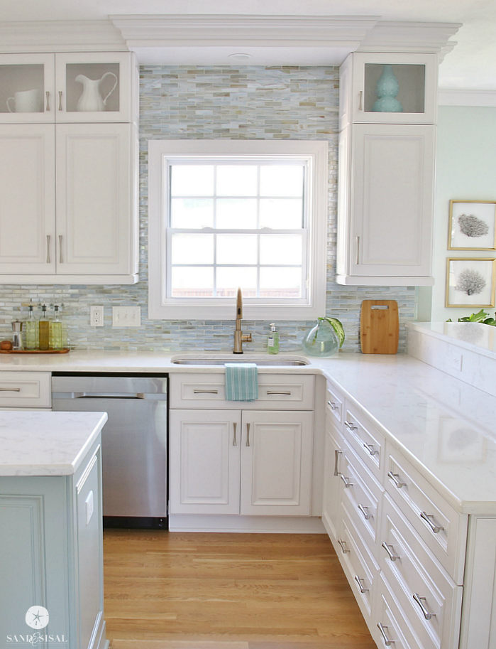  Coastal  Kitchen  Makeover the reveal