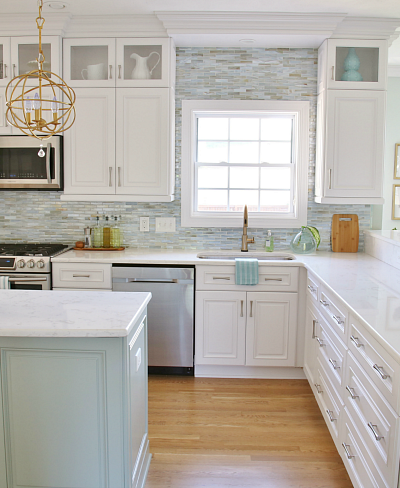 Gorgeous Coastal Kitchen Makeover