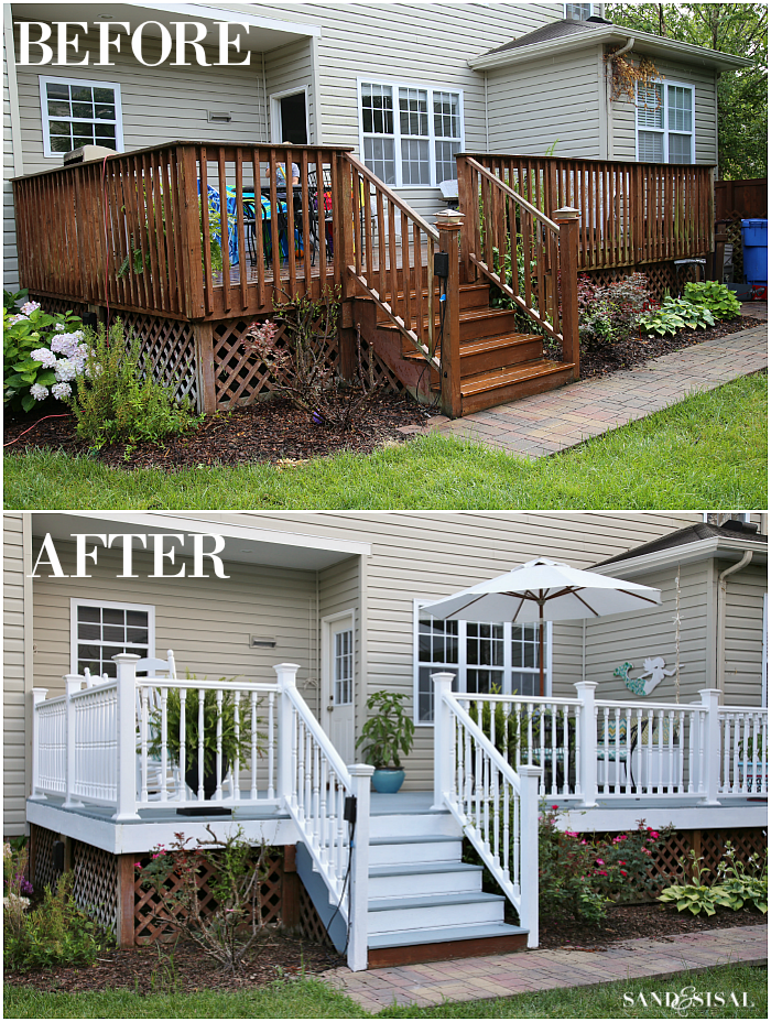 Deck Makeover Before and After 1