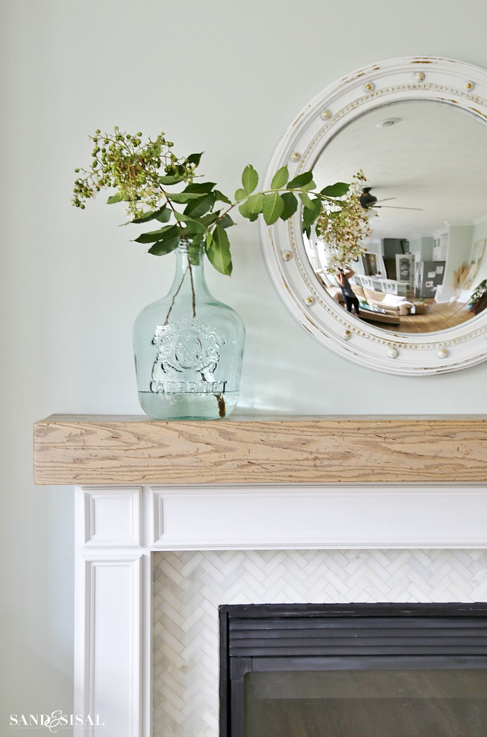 DIY Wood Beam Mantel