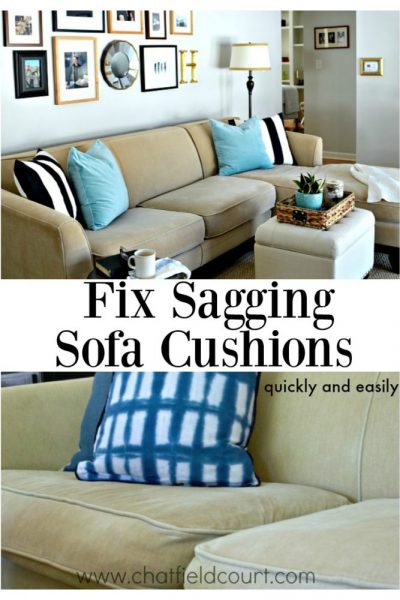 How to fix sagging sofa cushions