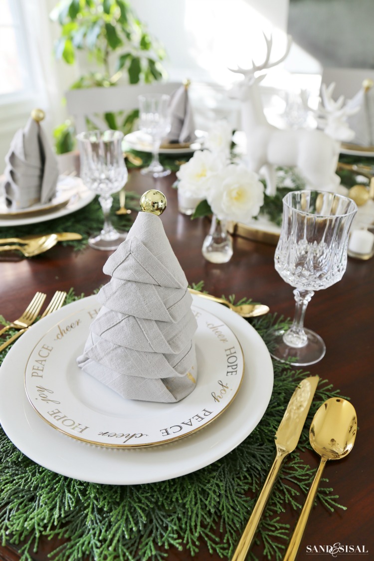 Christmas Tree Napkin Fold Tutorial