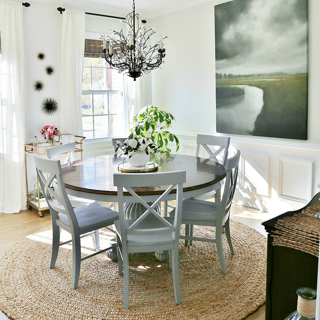 Coastal Dining Room Makeover Sand And Sisal