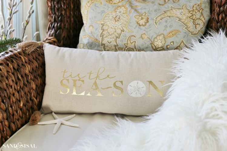 Beach christmas sales pillows