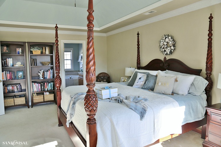 master-bedroom with mahogany four poster bed