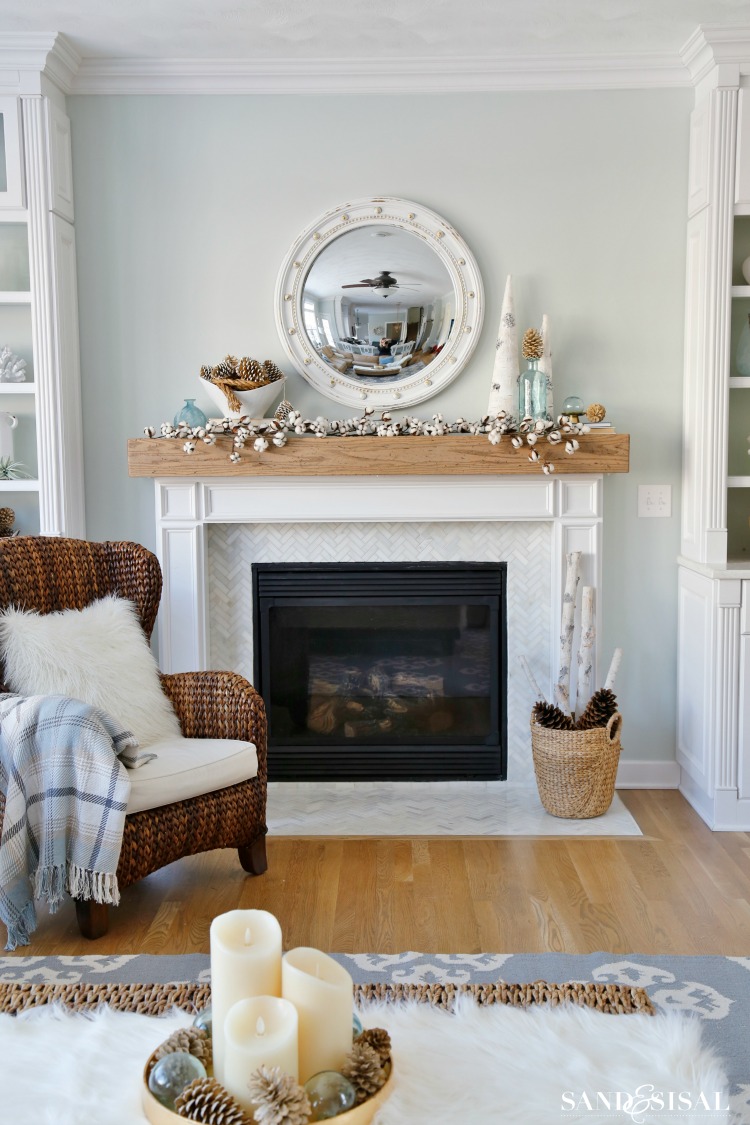 Cozy Winter Mantel - Easy Winter Decorating Ideas - Sand and Sisal