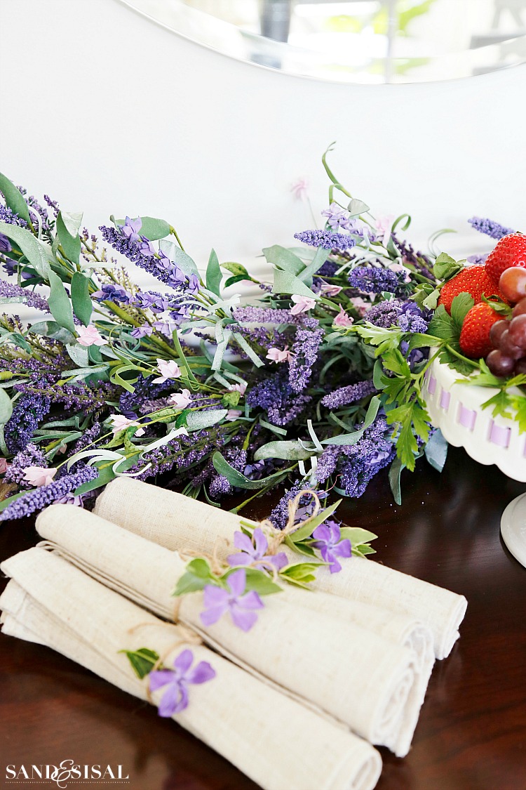 Spring Decorating - Faux Florals - Lavender Garland