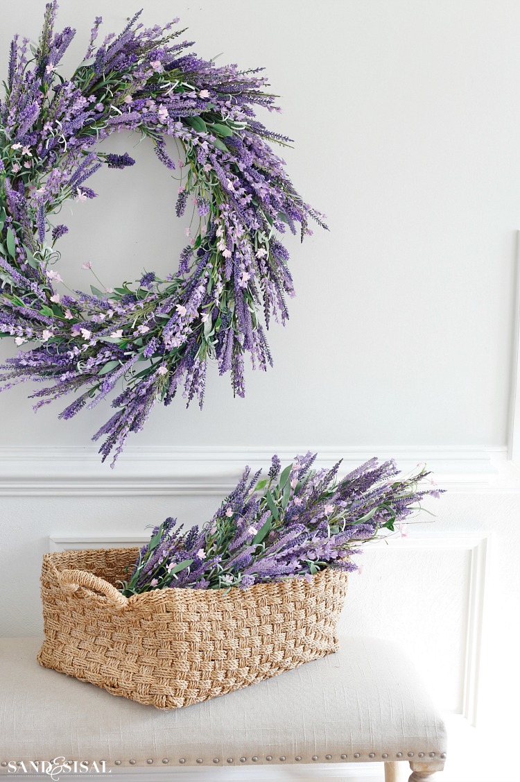 spring-decorating-ideas-faux-lavender-wreath-and-swag