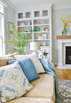 Spring Family Room and Kitchen Tour - Sand and Sisal