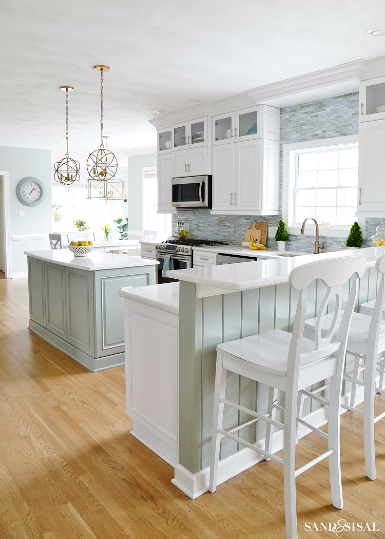 Spring Family Room and Kitchen  Tour Sand and Sisal