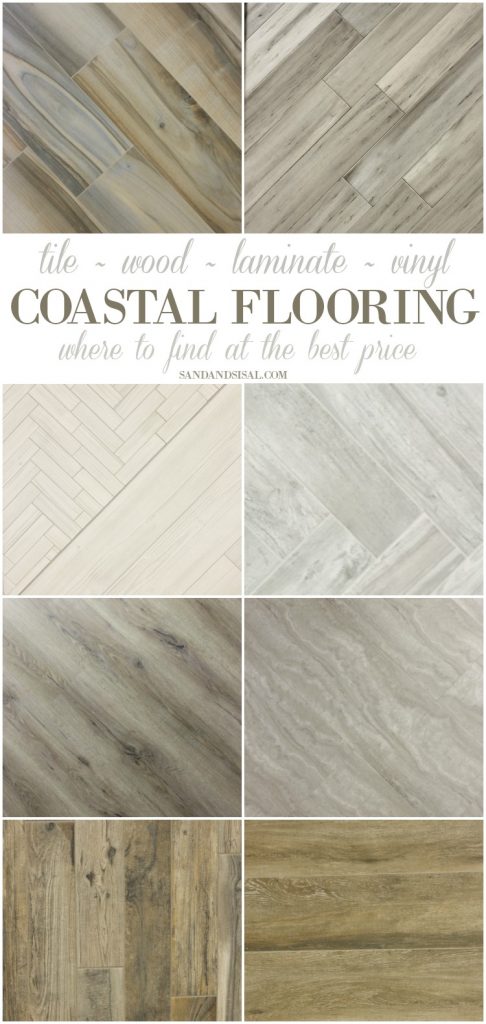 Best Flooring for a Beach House - Where to get premium tile, wood, luxury vinyl, and bamboo with lots of pics of coastal rooms. These weathered wood looks are gorgeous.