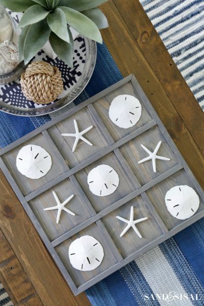 DIY Coastal Tic-Tac-Toe