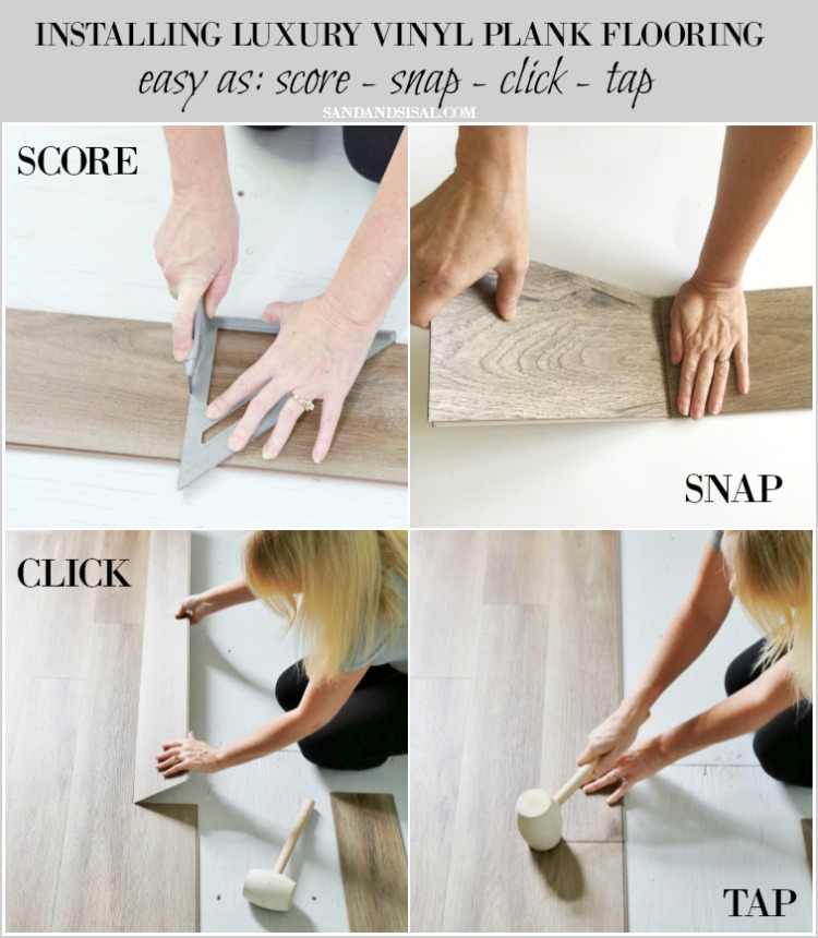 Installing Luxury Vinyl Plank Flooring - score snap click tap