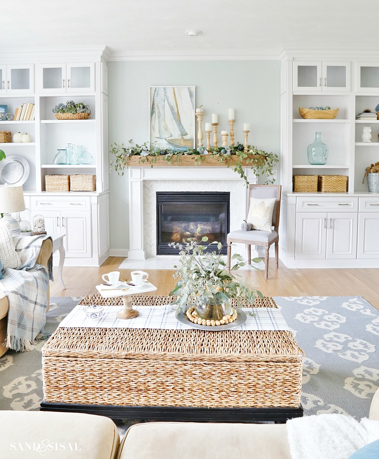 Coastal Fall Family Room Tour