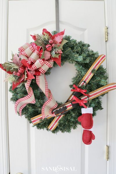 DIY Ski Lodge Christmas Wreath