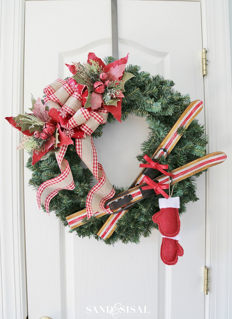 DIY Ski Lodge Christmas Wreath