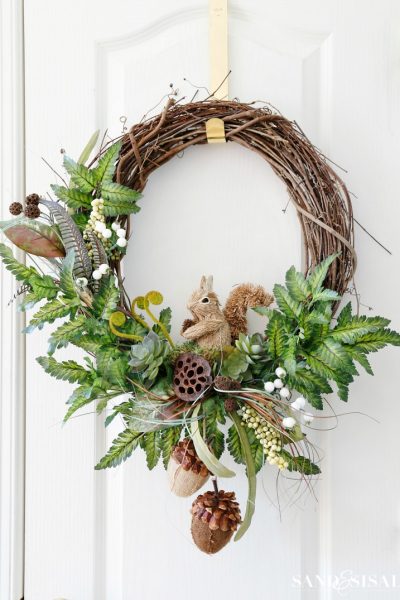 Adorable DIY Fall Woodland Wreath