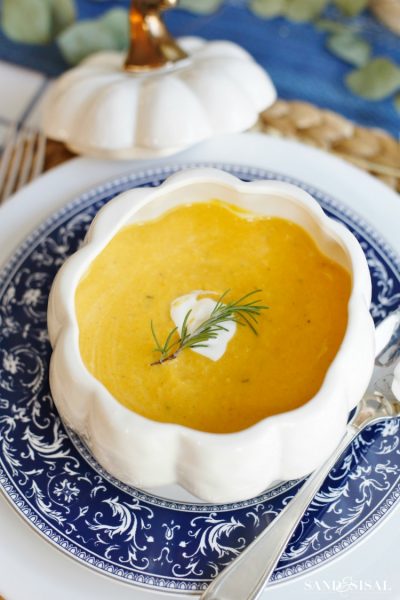 Roasted Butternut Squash Soup with a spicy kick