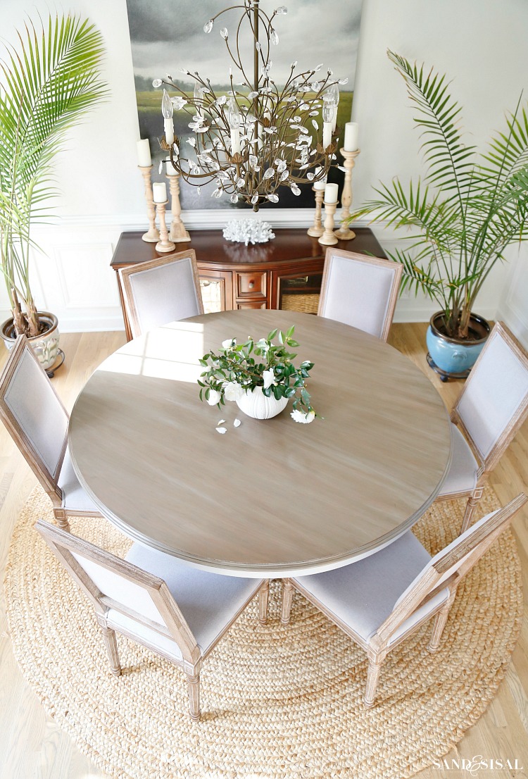 Driftwood Refinished Veneer Tabletop Sand And Sisal Driftwood Refinished Veneer Tabletop Sand And Sisal