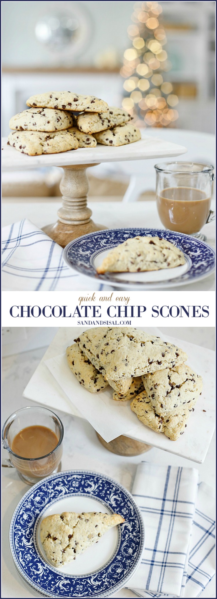 Quick and Easy Chocolate Chip Scones