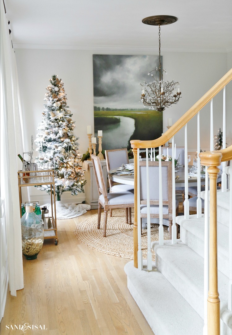 Rustic Glam Christmas Dining Room