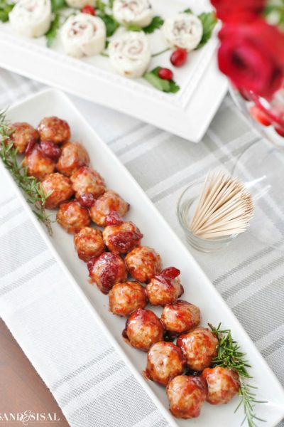 Sweet and Spicy Cranberry Orange Meatballs