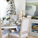 Neutral Christmas Rustic Glam Dining Room