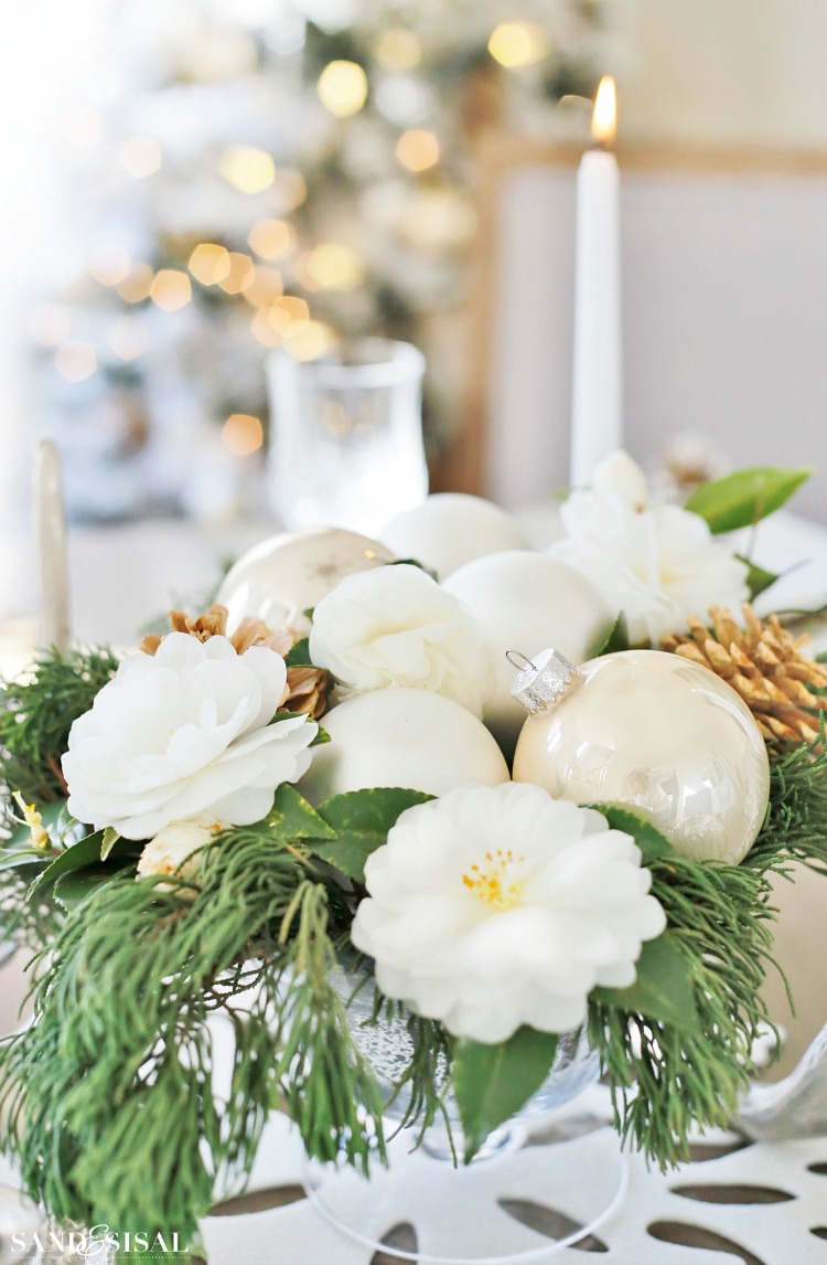 White Christmas Centerpiece