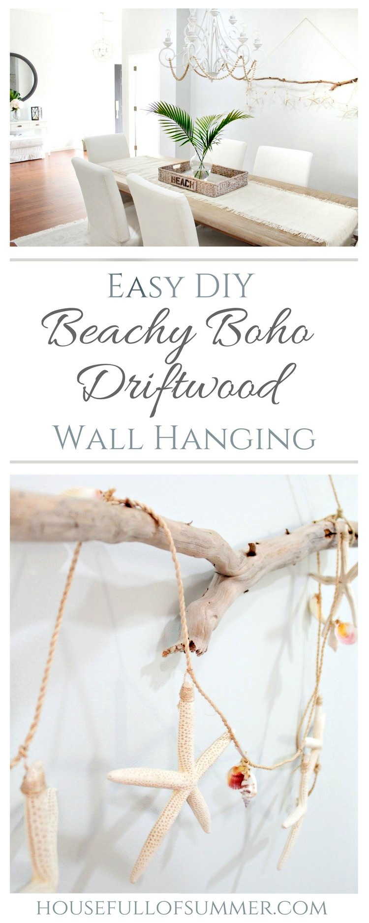 Beachy Boho Diy Driftwood Wall Hanging Sand And Sisal