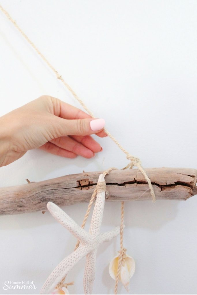 Beachy Boho DIY Driftwood Wall Hanging Sand and Sisal