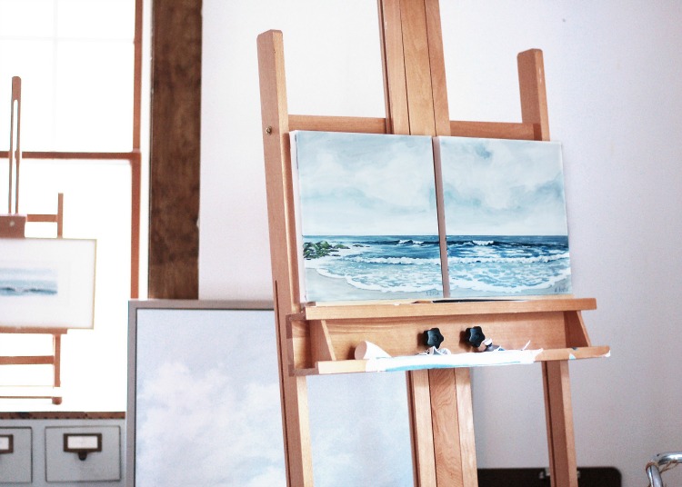 Beautiful ocean painting by coastal artist Alison Junda