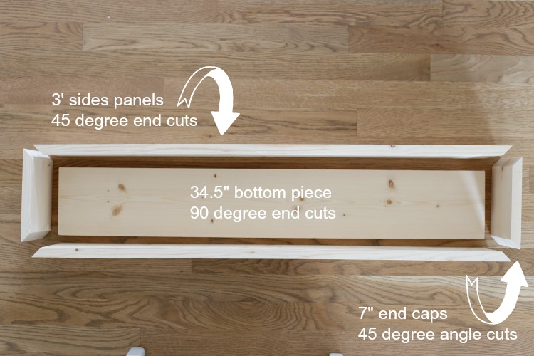 DIY Wood Trough Centerpiece