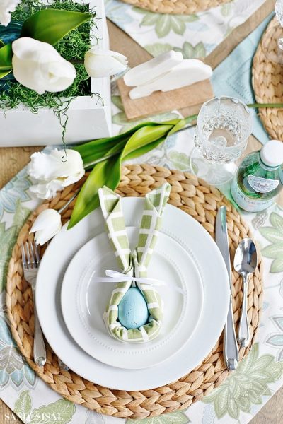 Easter Bunny Napkin Fold